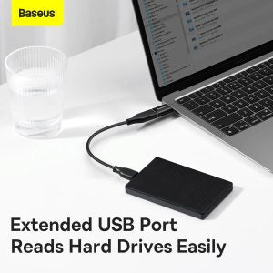 Baseus Ingenuity Series Mini OTG Adapter Type-C to USB-A 3.1 – Sleek Black Design