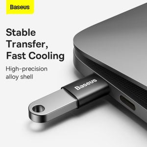 Baseus Ingenuity Series Mini OTG Adapter Type-C to USB-A 3.1 – Sleek Black Design