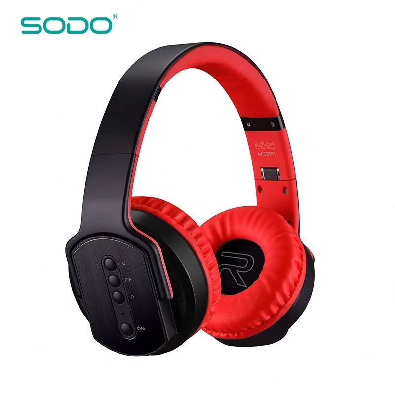 SODO MH2 Wireless Headphones & Bluetooth Speakers 2-in-1 – HiFi Sound, Foldable Design